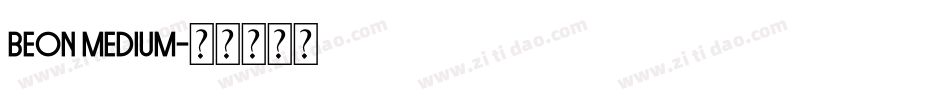 beon medium字体转换